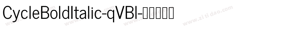 CycleBoldItalic-qVBl字体转换