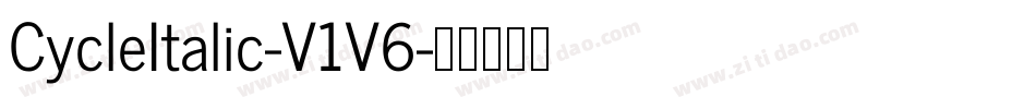 CycleItalic-V1V6字体转换
