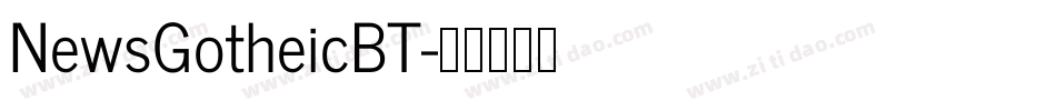 NewsGotheicBT字体转换