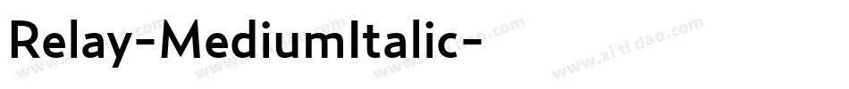Relay-MediumItalic字体转换