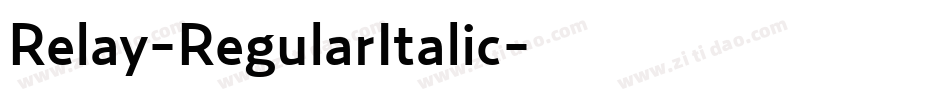 Relay-RegularItalic字体转换