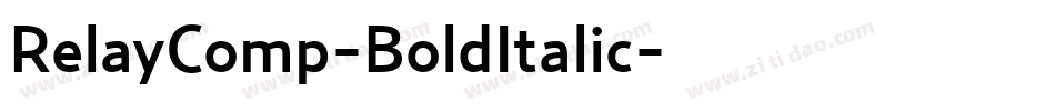 RelayComp-BoldItalic字体转换