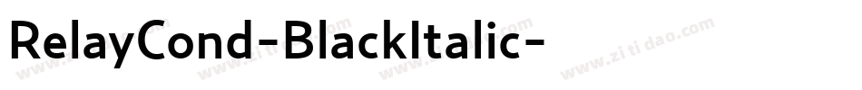 RelayCond-BlackItalic字体转换