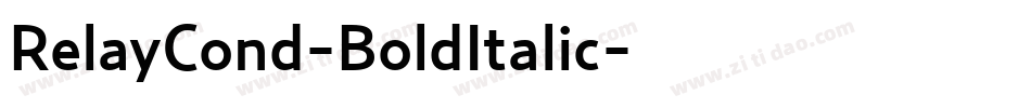 RelayCond-BoldItalic字体转换