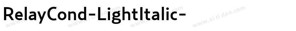 RelayCond-LightItalic字体转换