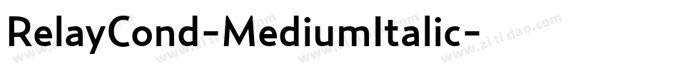 RelayCond-MediumItalic字体转换