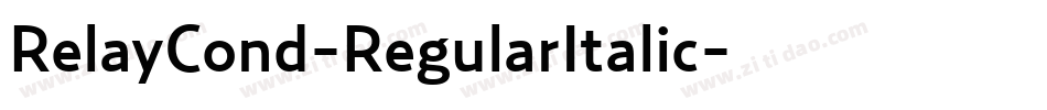 RelayCond-RegularItalic字体转换