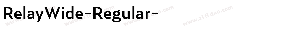 RelayWide-Regular字体转换