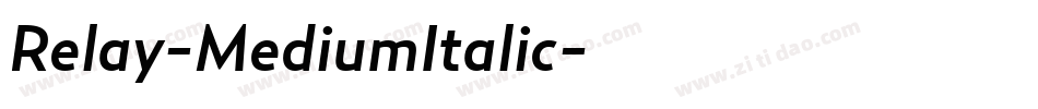 Relay-MediumItalic字体转换