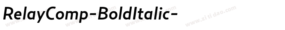 RelayComp-BoldItalic字体转换