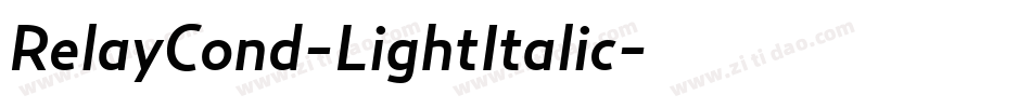 RelayCond-LightItalic字体转换