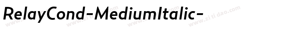 RelayCond-MediumItalic字体转换