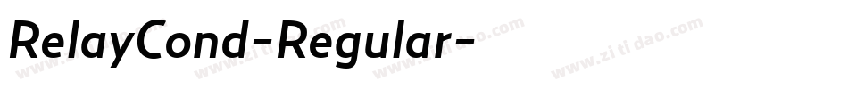 RelayCond-Regular字体转换
