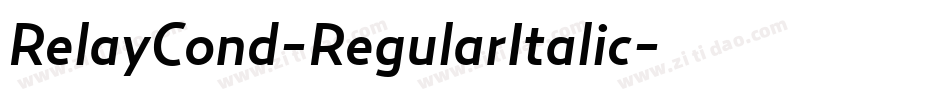 RelayCond-RegularItalic字体转换