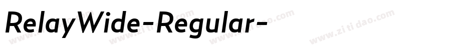 RelayWide-Regular字体转换