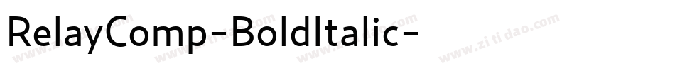 RelayComp-BoldItalic字体转换