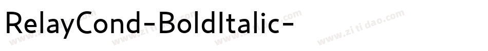 RelayCond-BoldItalic字体转换