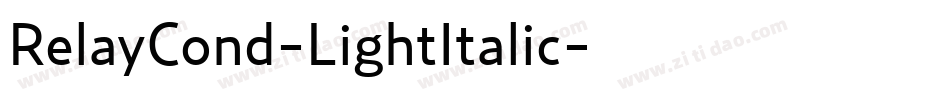 RelayCond-LightItalic字体转换
