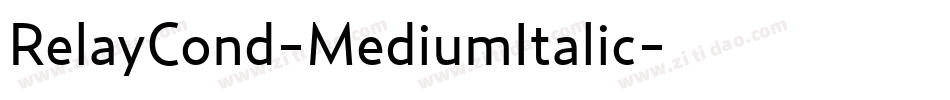 RelayCond-MediumItalic字体转换