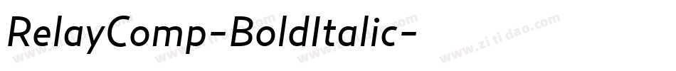 RelayComp-BoldItalic字体转换