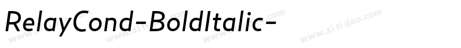 RelayCond-BoldItalic字体转换