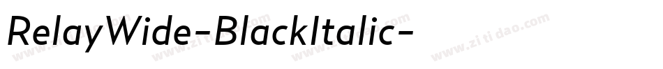 RelayWide-BlackItalic字体转换