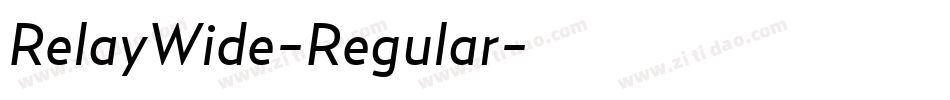 RelayWide-Regular字体转换