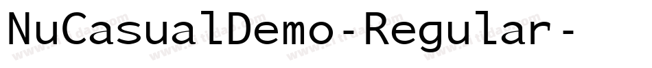 NuCasualDemo-Regular字体转换