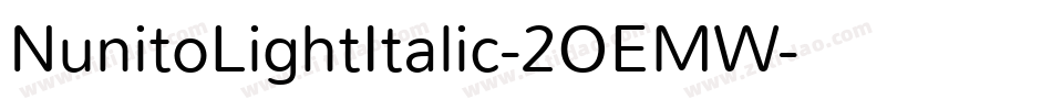 NunitoLightItalic-2OEMW字体转换
