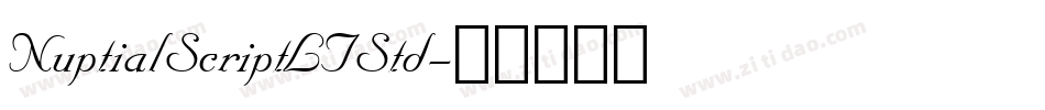 NuptialScriptLTStd字体转换