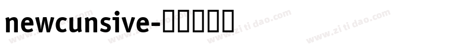 newcunsive字体转换