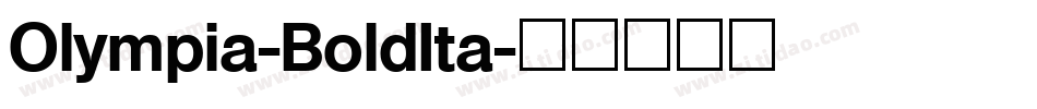 Olympia-BoldIta字体转换