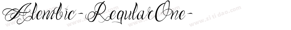 Alembic-RegularOne字体转换