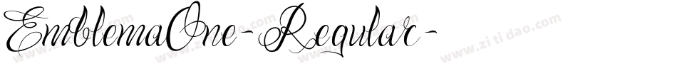 EmblemaOne-Regular字体转换