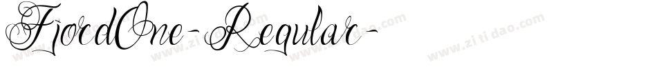 FjordOne-Regular字体转换