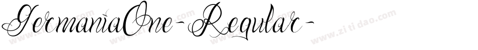 GermaniaOne-Regular字体转换