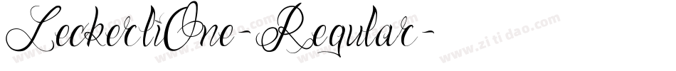 LeckerliOne-Regular字体转换