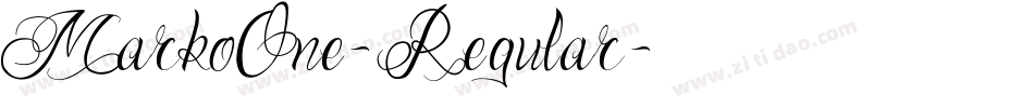 MarkoOne-Regular字体转换