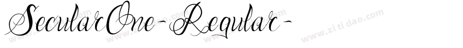 SecularOne-Regular字体转换