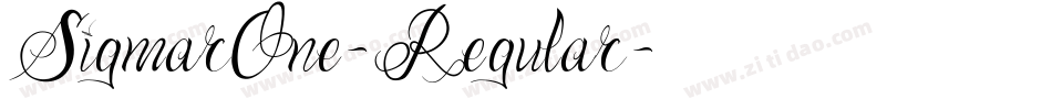 SigmarOne-Regular字体转换