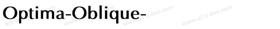 Optima-Oblique字体转换