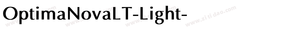 OptimaNovaLT-Light字体转换