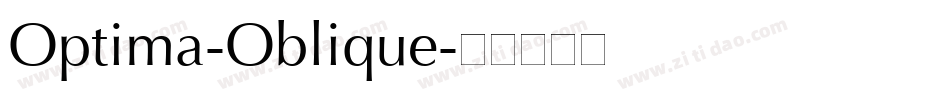 Optima-Oblique字体转换