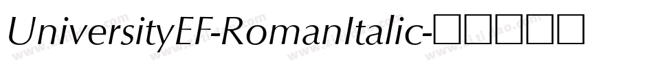 UniversityEF-RomanItalic字体转换