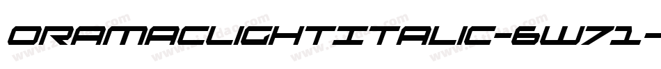 OramacLightItalic-6W71字体转换