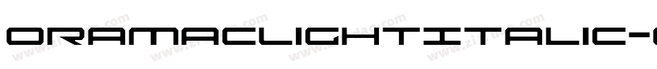 OramacLightItalic-6W71字体转换