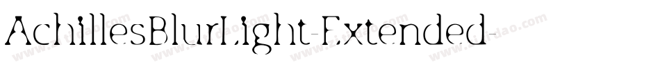 AchillesBlurLight-Extended字体转换