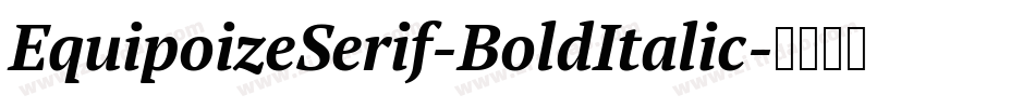 EquipoizeSerif-BoldItalic字体转换