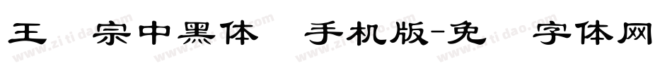 王汉宗中黑体简手机版字体转换
