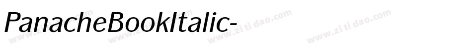 PanacheBookItalic字体转换